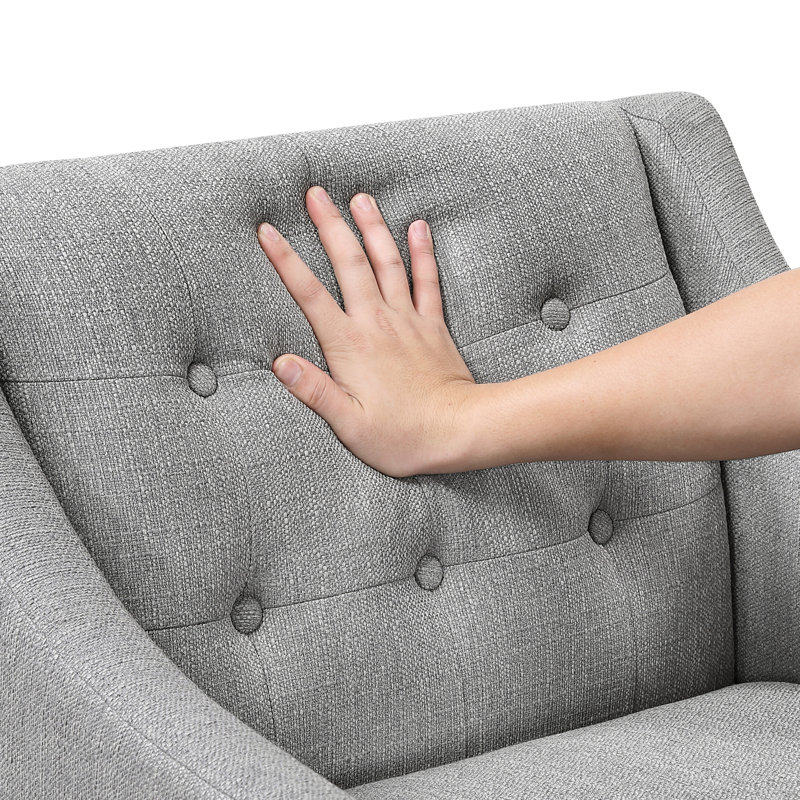 Élégante chaise d'appoint avec une base de siège en contreplaqué et une structure confortable en mousse robuste, Gris