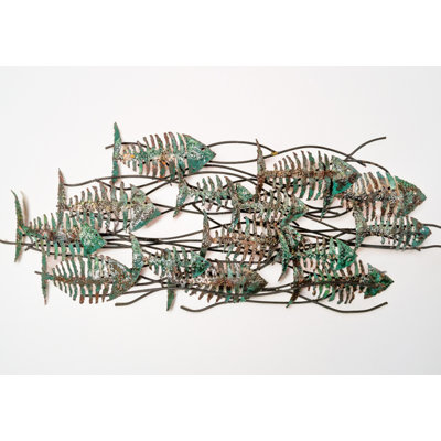 Bone Fish Copper Wall Sculpture by Paul Harvey