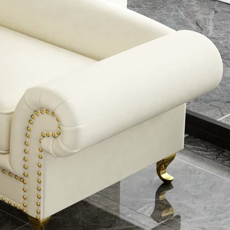 Chaise longue simple, simple, décontractée, confortable et moderne, Orienté à gauche (vu de face), Beige