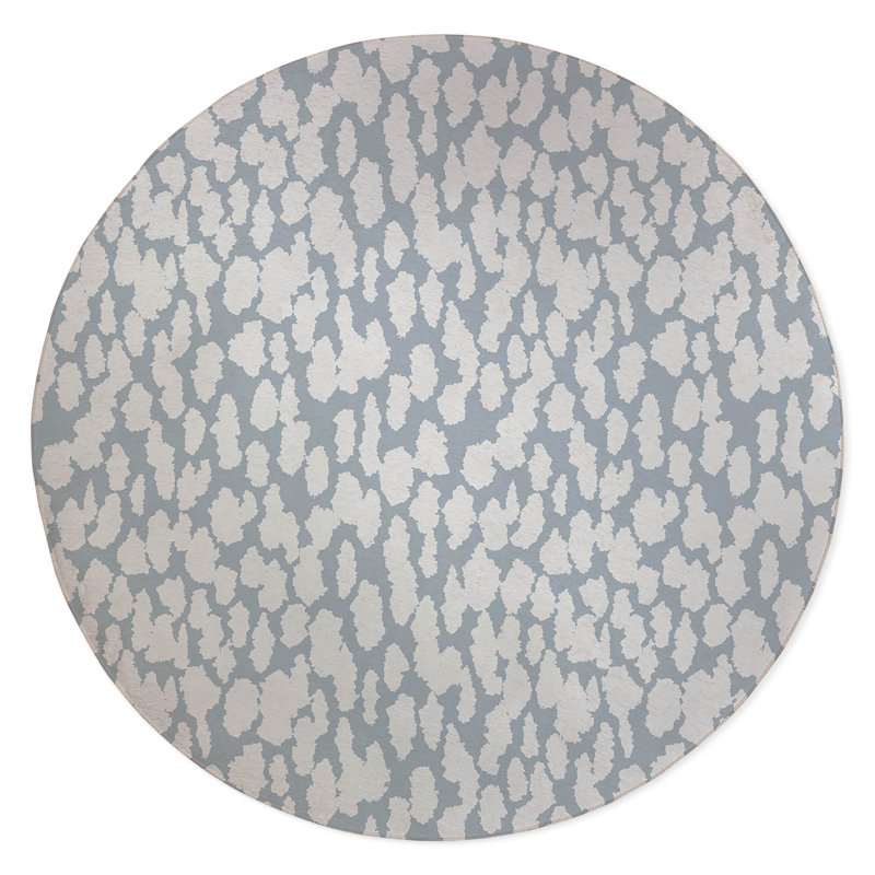 Animal Splat Non-Slip Outdoor Rug, Round 5'