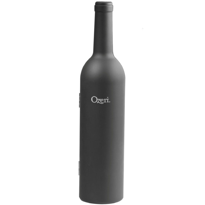 Black 5-Piece Wine Bottle Corkscrew and Accessory Set
