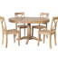 5 Kitchen Dining - And Comfortable Natural Wood Wash Ideal For Restaurant, Apartment Modern 4 Table Tabletop Solid Chairs Appearance For