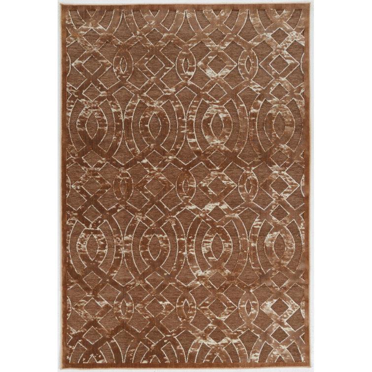 Kleinschmidt Trellis Brown Area Rug