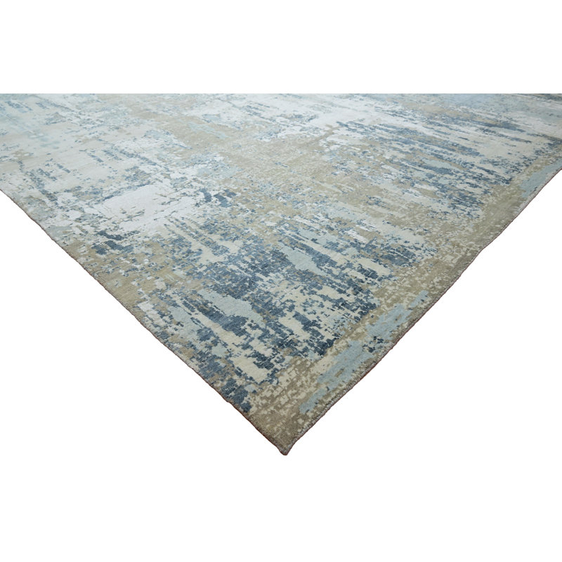Tapis ivoire noué à la main de haute qualité, Ivory, Round 12'