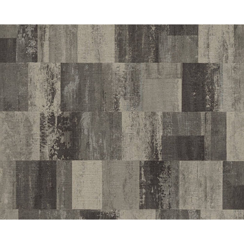 33' L x 21" W Texture Wallpaper Roll, Beige Black