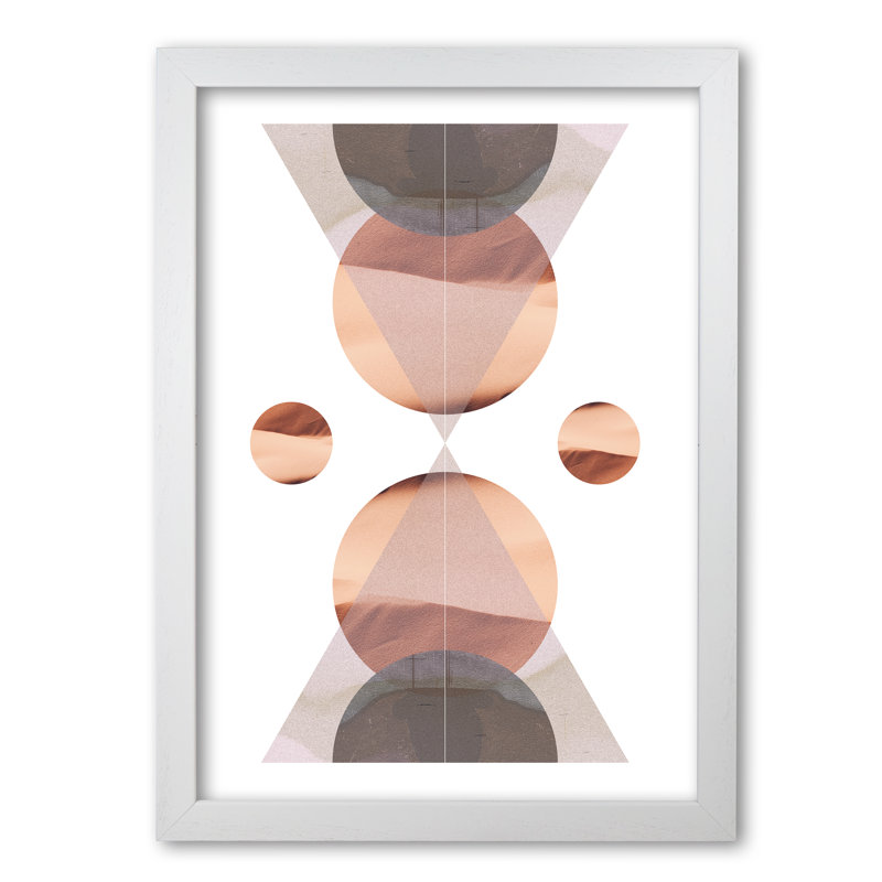 Abstract Sandstorm 1 - Print, 42 cm H x 30 cm W x 5 cm D, White Grain Frame