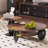 Light luxury retro solid wood coffee table
