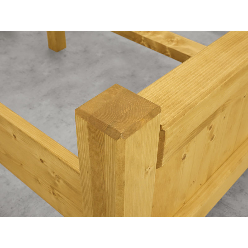 Vintage Solid Wood Bed, European Double (140 x 200 cm)