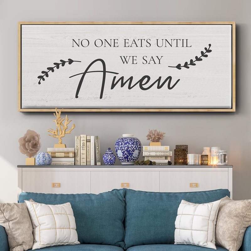 Say Amen- Framed Canvas, 24" H x 60" W