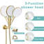 Luxury 3-function Shower System Set - Solid Brass Control Valve, 10" Overhead Shower, 3-spray Handheld, With Bathtub Spout-117392999