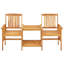 Ensemble bistro d'extérieur durable en bois d'acacia massif de couleur bistro
