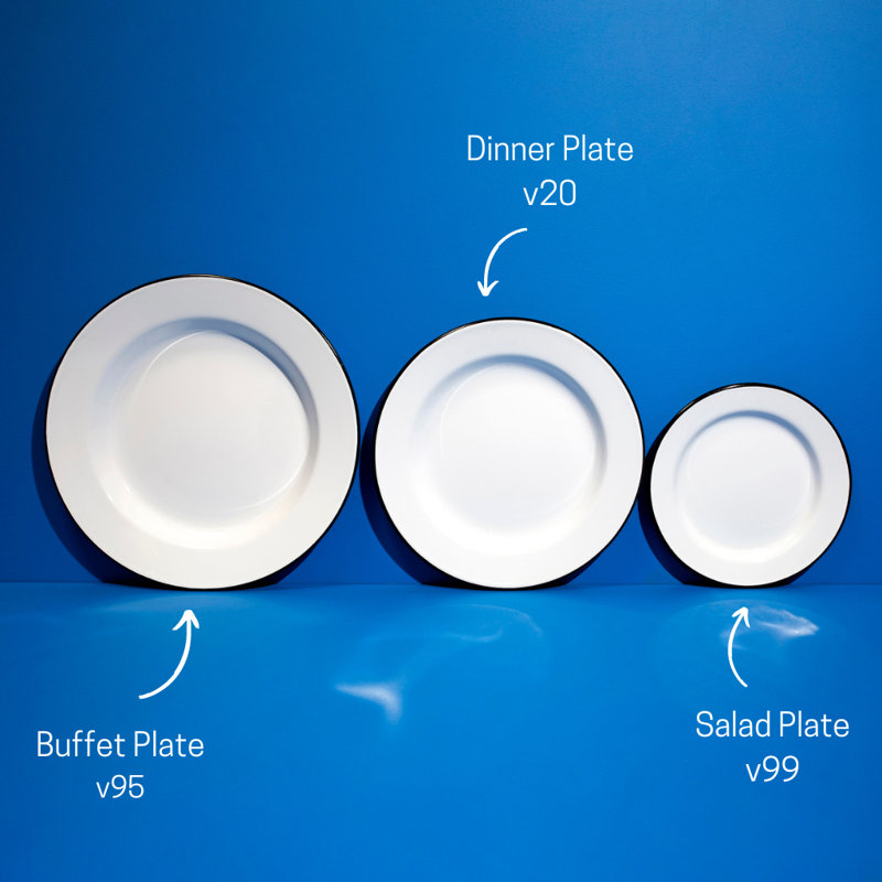 Crow Canyon 16 Piece Enamelware Dinnerware Gift Set, Vintage Style, Se