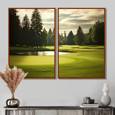 Golf Fairway Serenity - art mural moderne