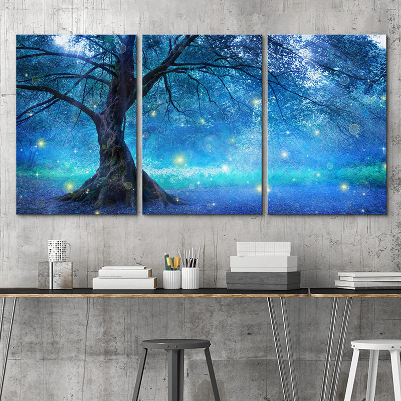 «Dreamy Fairy Tree» avec impression de toile tendue, H 36 po x l 72 po x P 1,5 po
