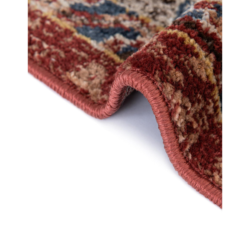 Vern Oriental Area Rug, Octagon 7' x 7', Terracotta
