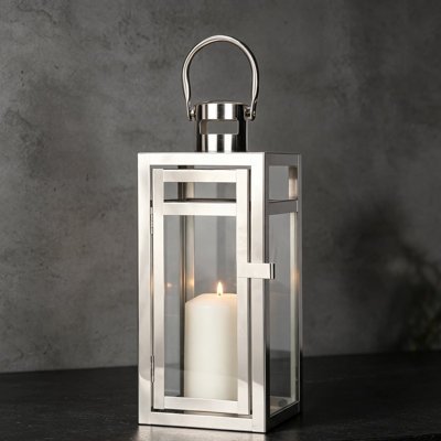 30Cm Stainless Steel Candle Lantern