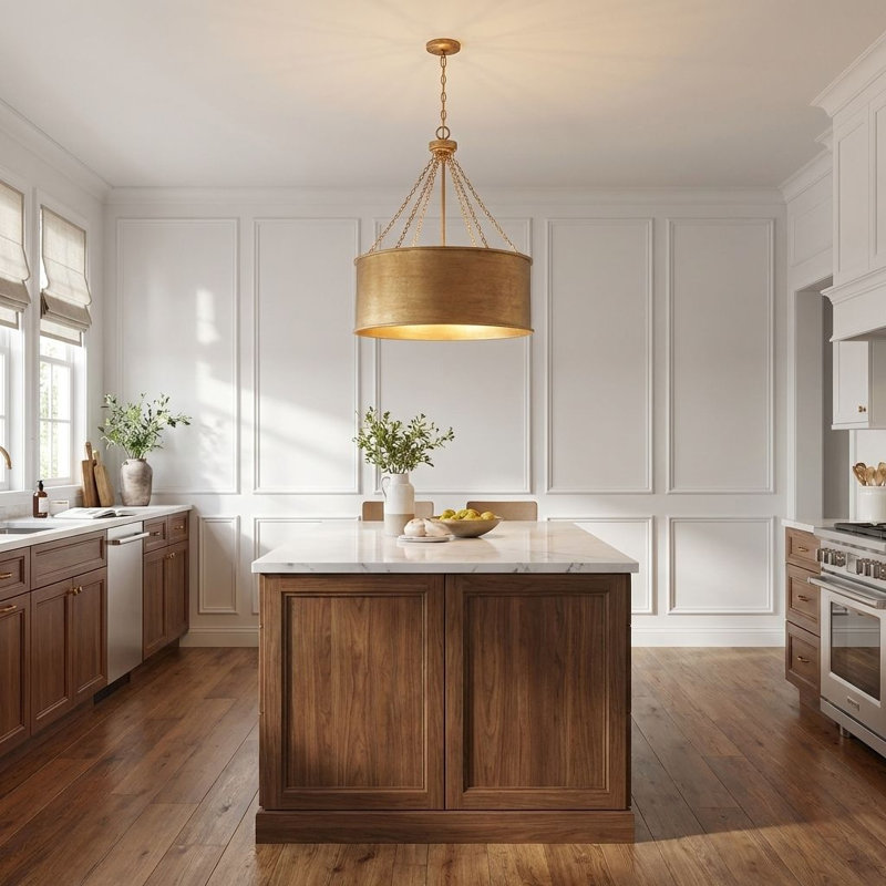 Soho 6-Light Chandelier, Patine dorée