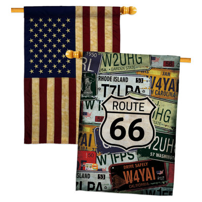 Double Sided 40'' H x 28'' W Polyester House Flag