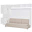 Lit escamotable, lit escamotable avec canapé, tablettes USB et lumière-129578457