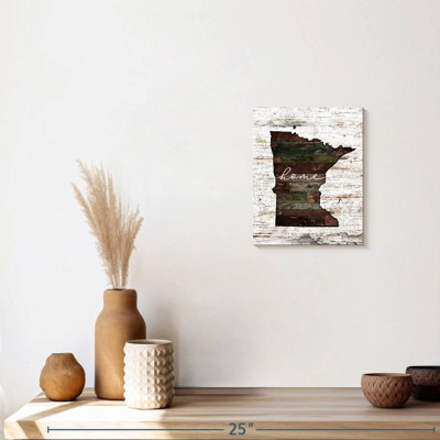 «Minnesota Home Map On Canvas», art textuel