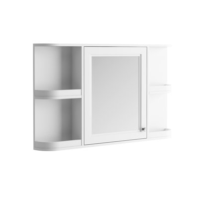 Rowland 1170mm W 700mm H Surface Framed Medicine Cabinet Mirror 4 Fixed