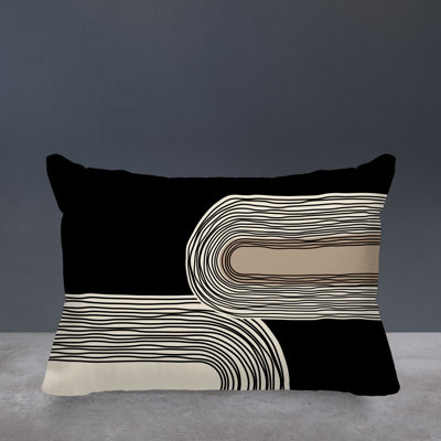Cassie Abstract Outdoor Reversible Throw Pillow