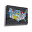 «USA Licence Plate Map» par Britt Hallowell, art mural sur toile-1602016043