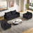 Upholstered Arm Accent Chair with Storage and Pocket-109107158