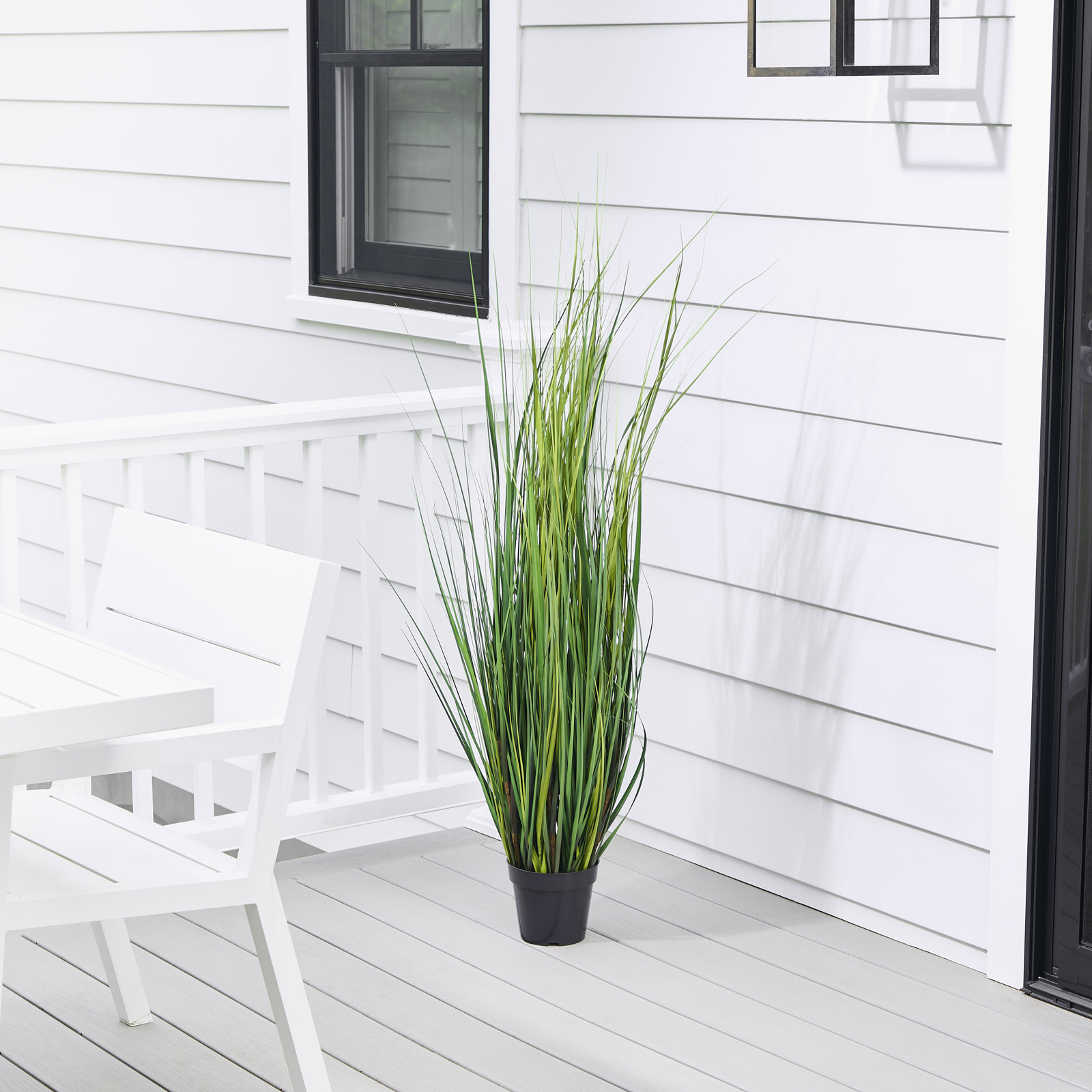 48"UV Potted Blade Grass, 60 in x 14 in