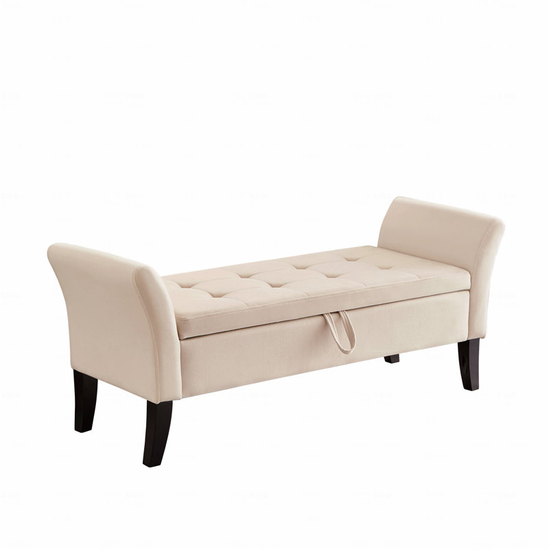 51.5" Bed Bench With Storage Function, Beige
