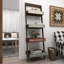 Wood 4 Shelves Storage Brown Shelving Unit
