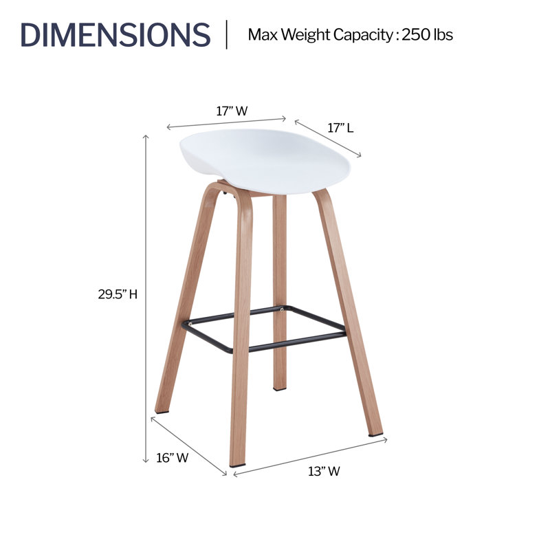Tabouret de comptoir, Blanc