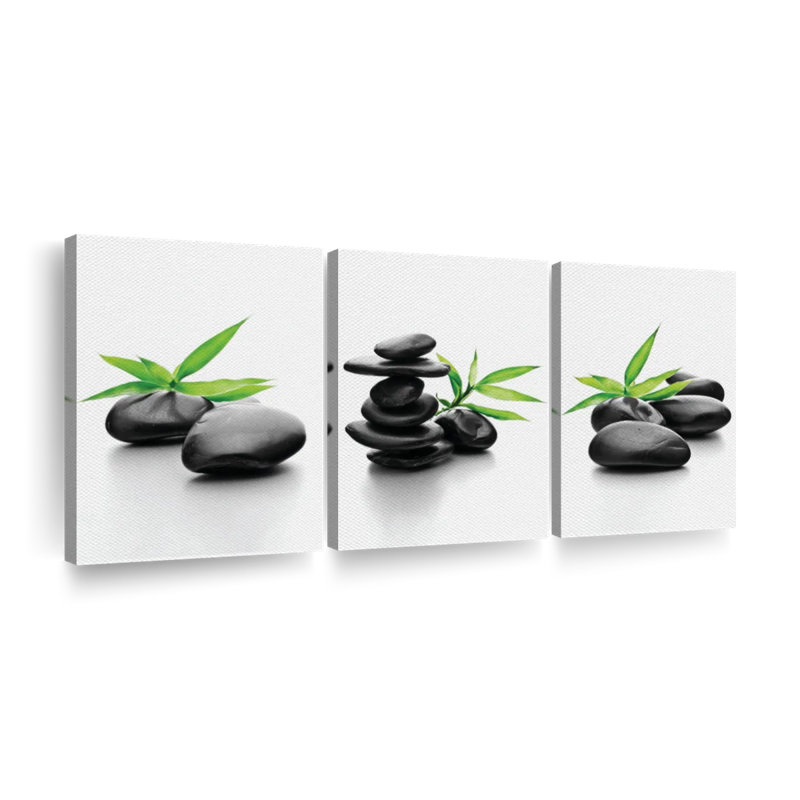Impression sur toile Spa Stones, L 12 po x H 26 po