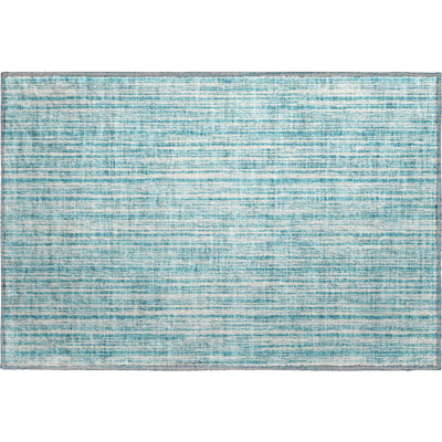 Premium Machine Washable Prisco Teal Rug