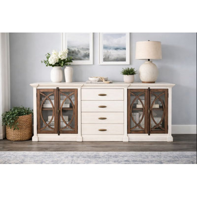 Barton Solid Wood TV Stand for TVs up to 88"