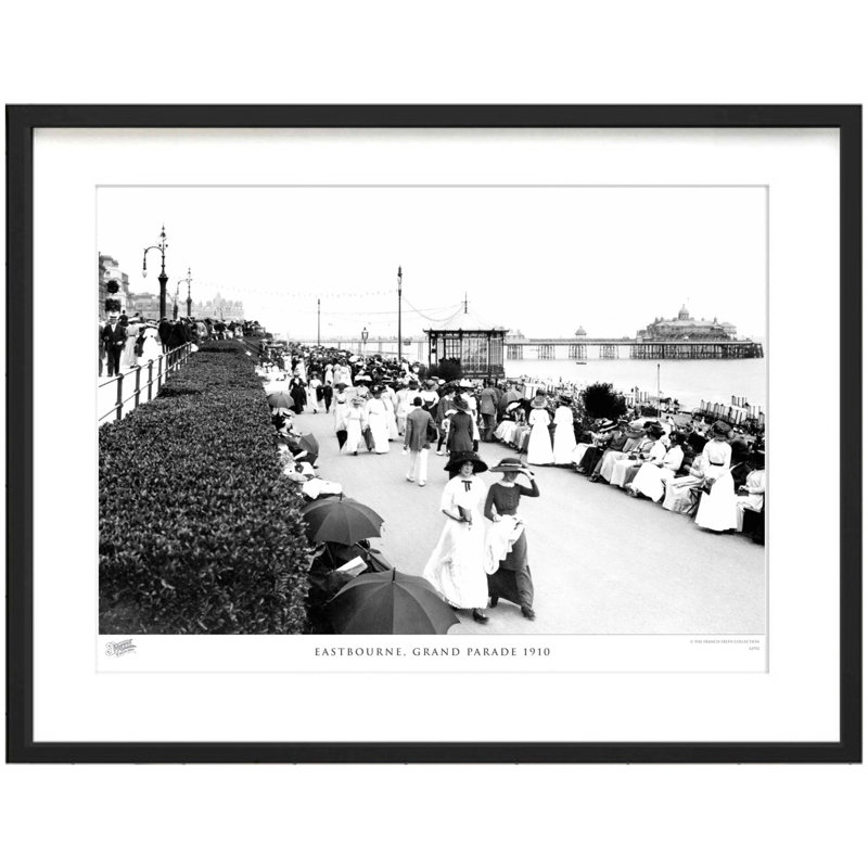 Eastbourne, Grand Parade 1910 1 Piece Single Picture Frame Wall Art, 28cm H x 36cm W x 2.3cm D