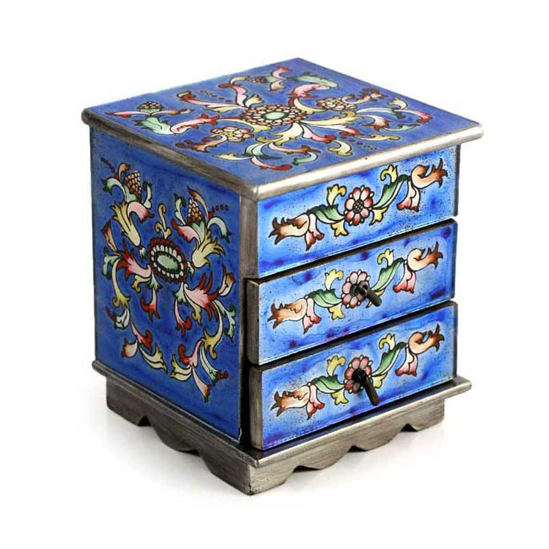 Boîte à bijoux bleu céleste