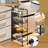 4 Tier Rolling Cart,Metal Cart,Utility Cart with Wheels,Bathroom Cart,Salon Trolley Cart,Kitchen Storage Cart-89309703