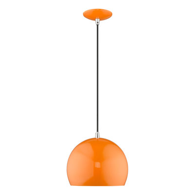 Luminaire suspendu en forme de dôme à 1 lumière Schultz