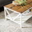 Table basse bicolore à cadre en V avec tablette de rangement inférieure-1767665938-1767665939