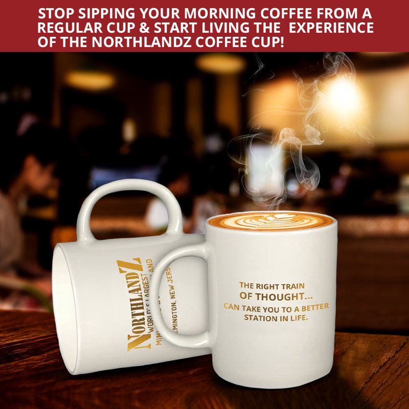 Grande tasse à café en céramique pour cadeau d'anniversaire - 4,7 po