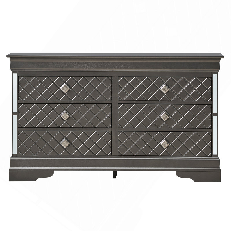 Commode Verona G6702-D, noir métallique, Noir métallique
