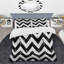 Ensemble de housse de couette moderne noir et blanc à chevrons Dreams II-109156536