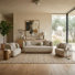 Ensemble de canapé rembourré 3 pièces avec coussins décoratifs Kellems