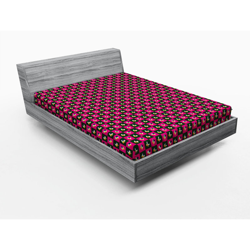 Microfiber Geometric Fitted Sheet, Full Fitted Sheet