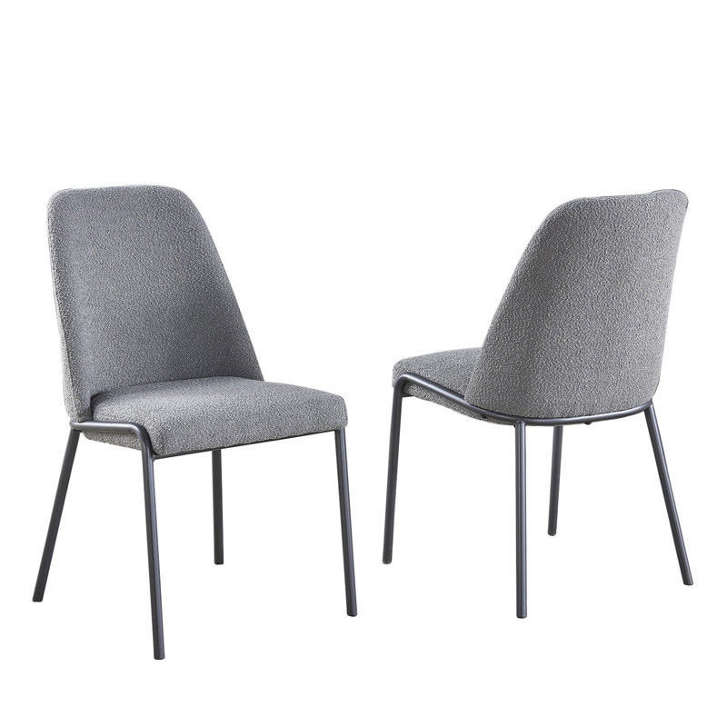Mignon 19'' H Upholstered Side Chair, Dark Gray
