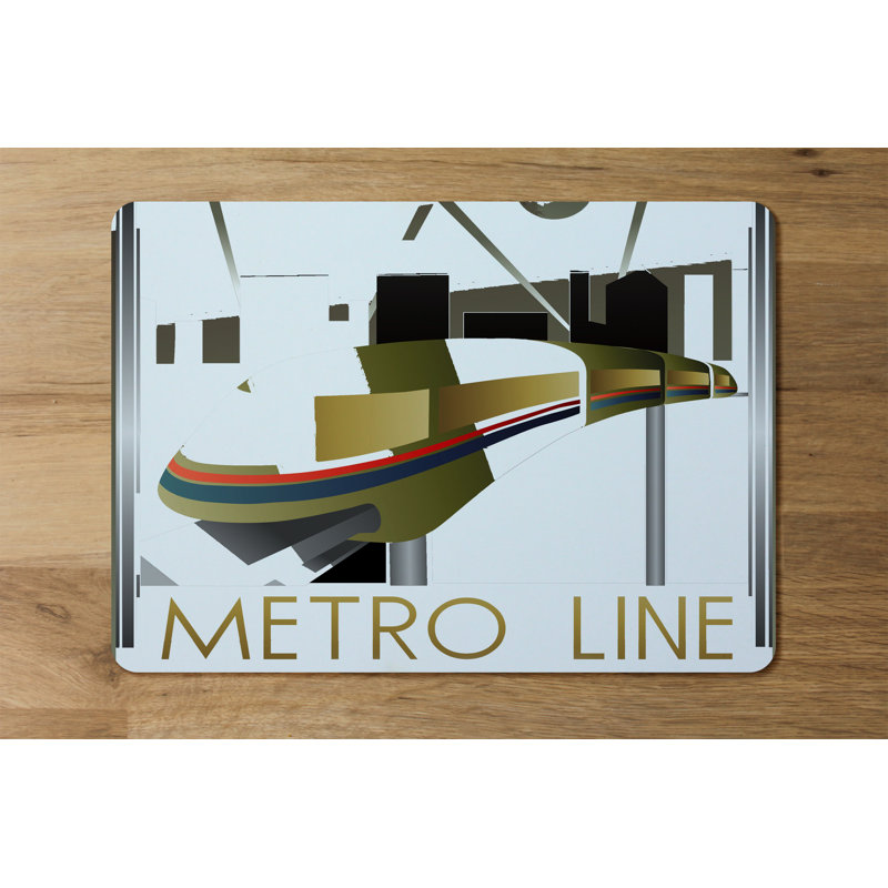 Gadson Polyester-Coated Hardboard Geometric Rectangle Placemat