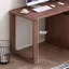 Bureau d'étude et d'ordinateur en bois massif de style nordique en L