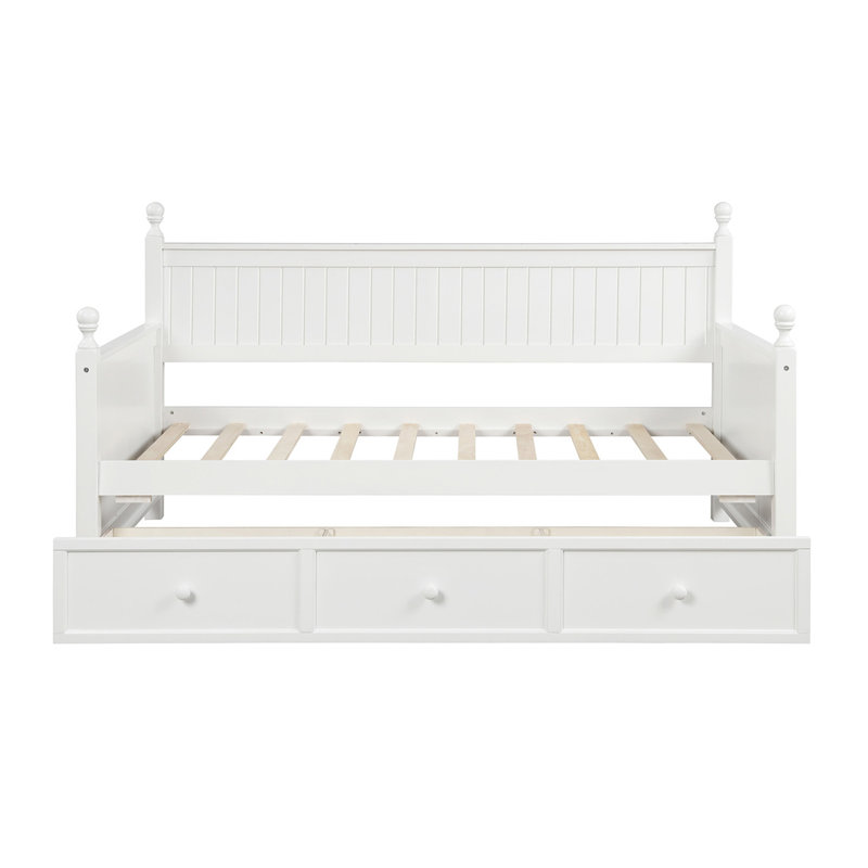 Wood Daybed With Three Drawers