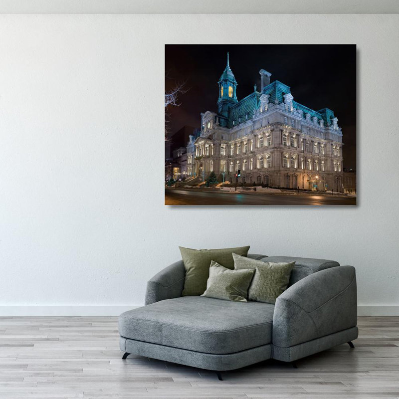 Hôtel de ville de Montréal, Canada, H 28 po x l 33 po